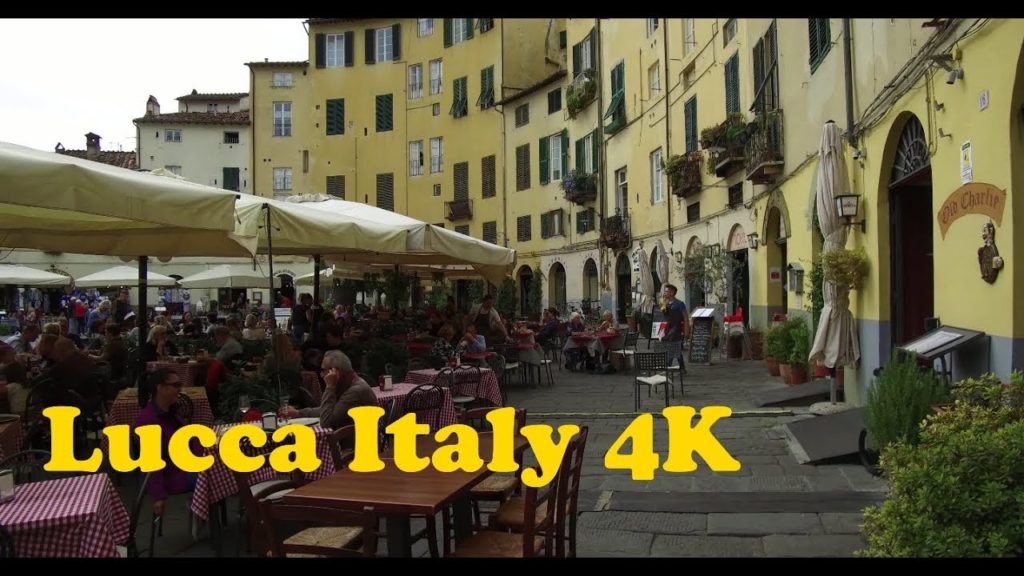 Walk around Lucca Italy 4K.