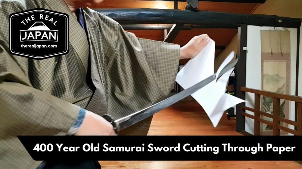 400 Year Old Samurai Sword Cutting Through Paper | The Real Japan | HD 400 Year Old Samurai Sword Cutting Through Paper | The Real Japan | HD