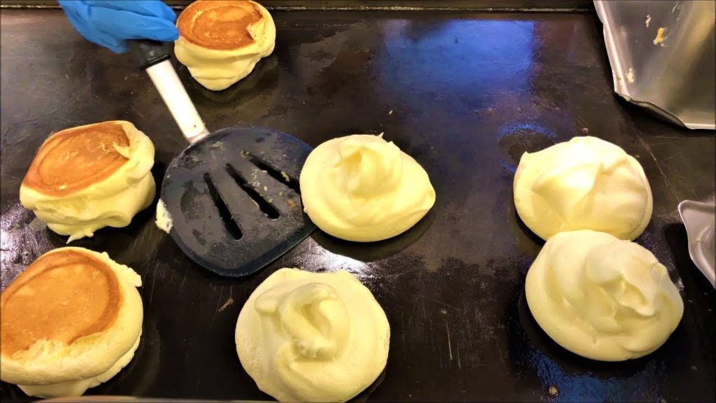 Gangnam Style Souffle Pancake : パンケーキ, 餅子 Street Food in Korea : korean street food