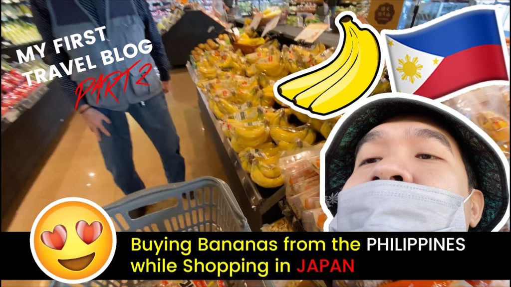 My First Travel Vlog: Buying Bananas from the Philippines while Shopping in Japan