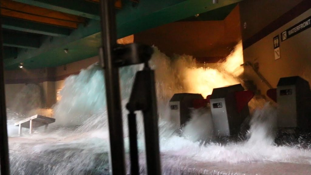 A flooding subway station and harry potter world