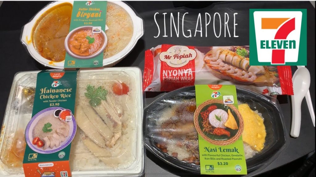 Eating Dinner at Singapore 7-Eleven Eating Dinner at Singapore 7-Eleven