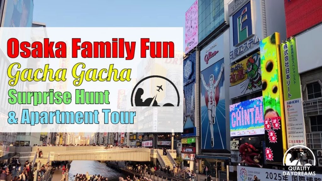 Osaka 2018 Family Fun, Gacha Gacha Surprise Easter Egg Hunt &  AirBnB Apartment Tour [4K]