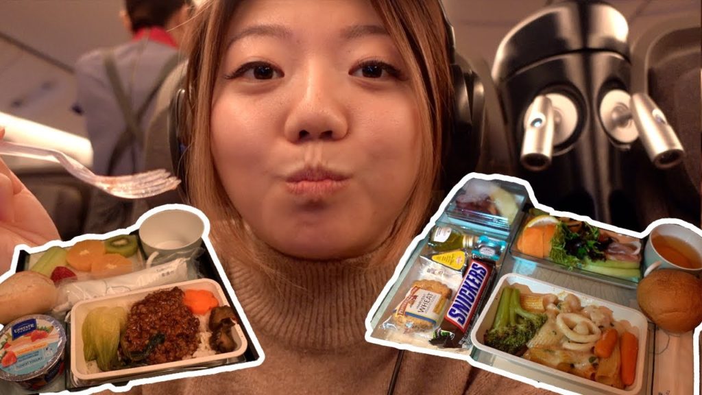 China Airlines PREMIUM ECONOMY FOOD! New York to Taipei (16 Hour Flight)