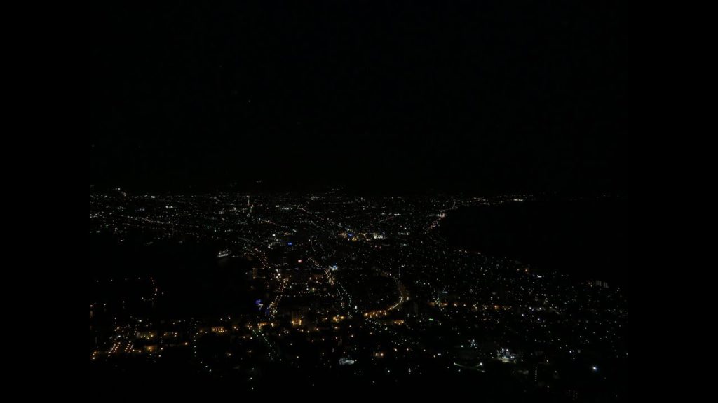 Mt. Hakodate Ropeway Night View to the Mountaintop
