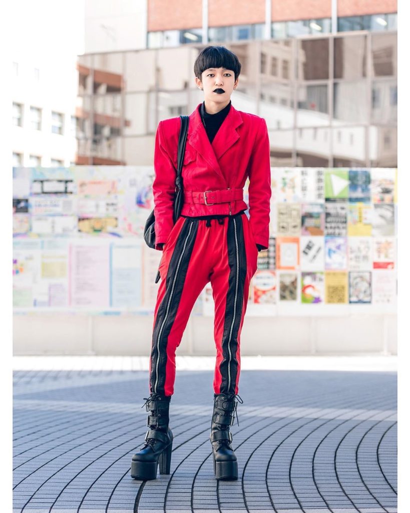 17-year-old Japanese student Yuki (@yktbi) on the street in Tokyo. He’s wearing ...