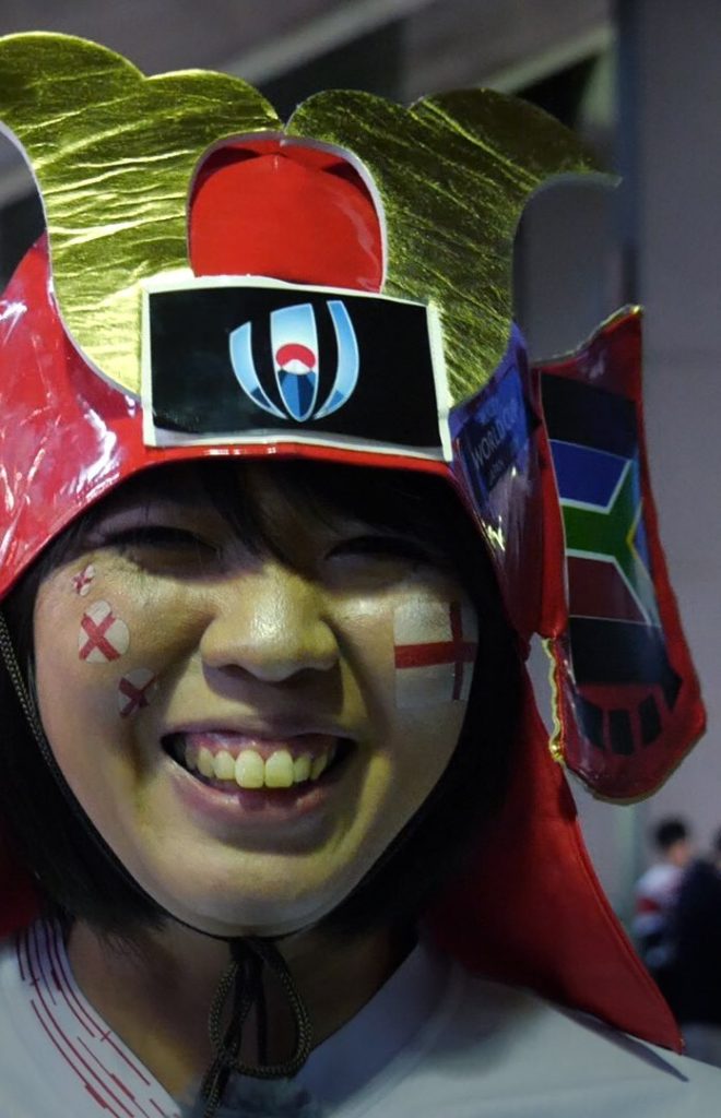We visited a public viewing of the final match of the Rugby World Cup to get a p...