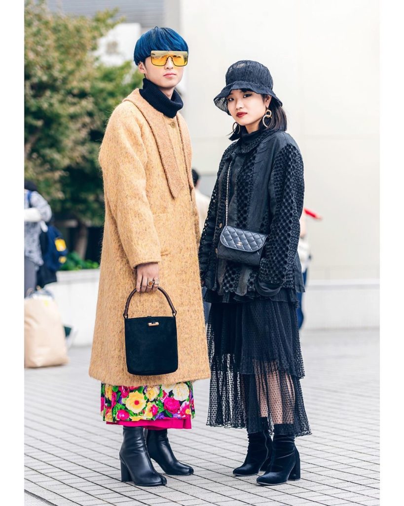 Kaichi (@ms999929__) and Asumi (@mchimchico) at Bunka Fashion College in Shinjuk...