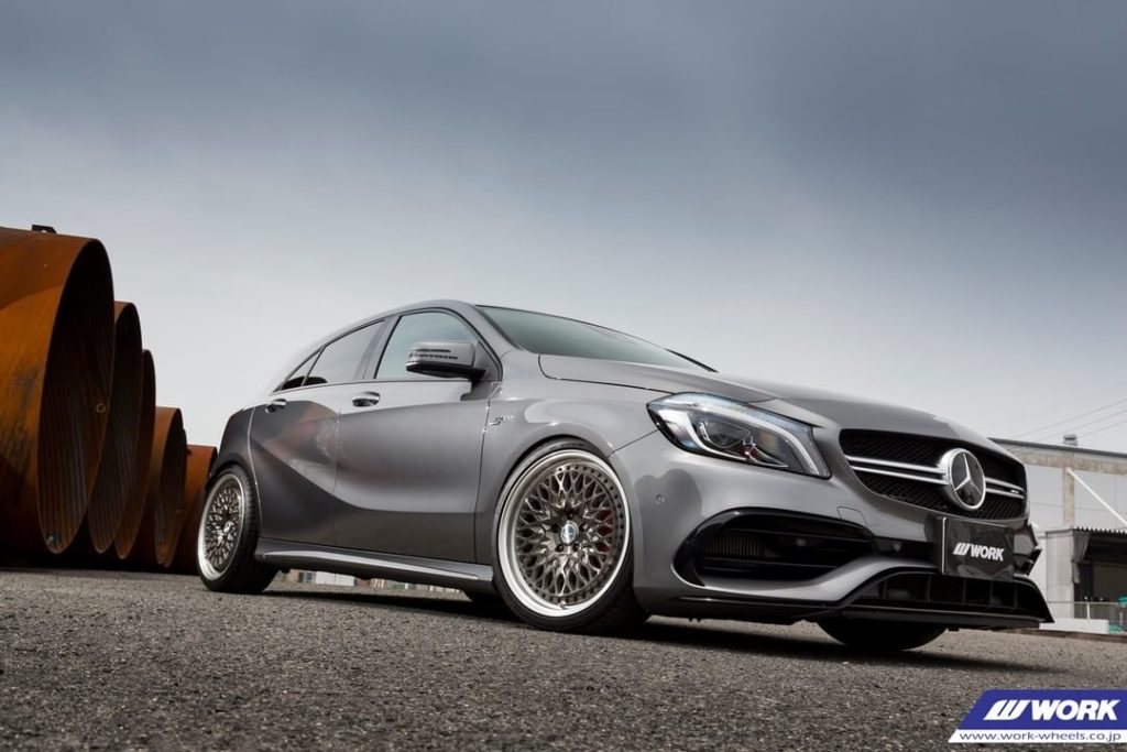 @craftsman93 Mercedes A45 AMG on WORK Gran Seeker CCX #artofwheel #granseeker #c...