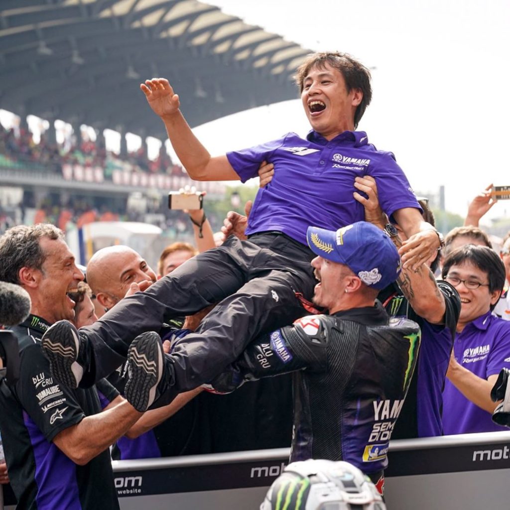 Celebrating this win together makes it all the better. 
.
.
#MonsterYamaha | #Mo...