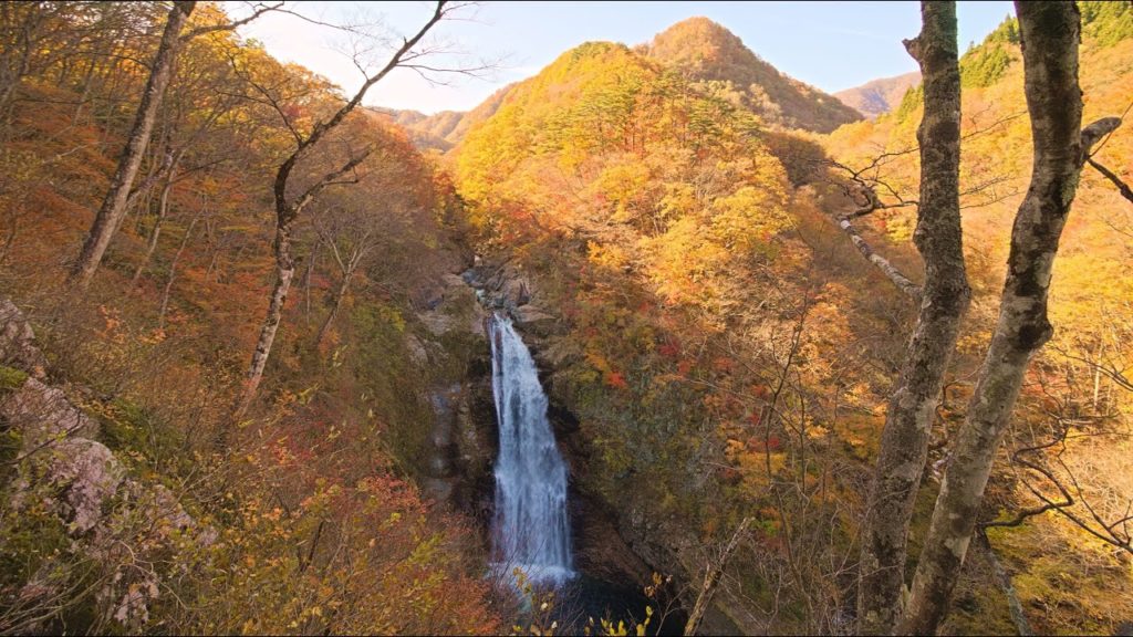 JG☆☆☆8K HDR 宮城 秋保大滝(名勝),姉滝(天然記念物),磐司岩(名勝)の紅葉 Miyagi,Akiu Fall,Anedaki,Banji Rock in Autumn