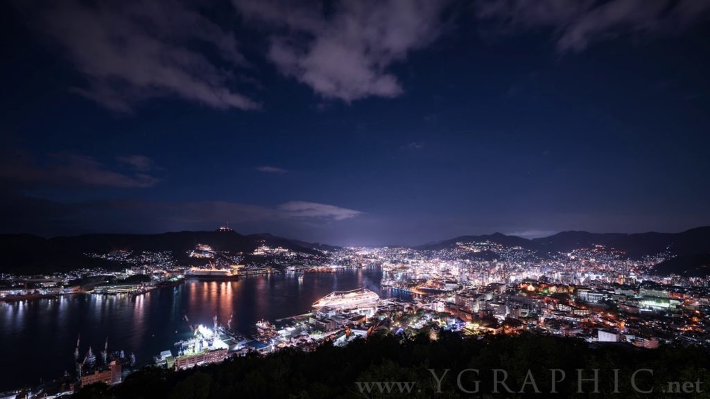 [8K TIMELAPSE] Night View of Nagasaki City seen from Mt. Nabekanmuri | 鍋冠山からの長崎の夜景