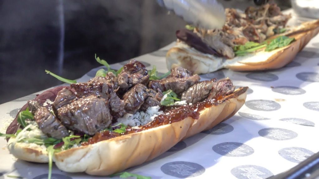 Huge Filled Subs Sandwiches. London Street Food