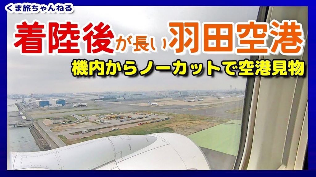 【JAL国内線・飛行機の乗り方】機窓/羽田空港の着陸・滑走路から国内線第１ターミナル