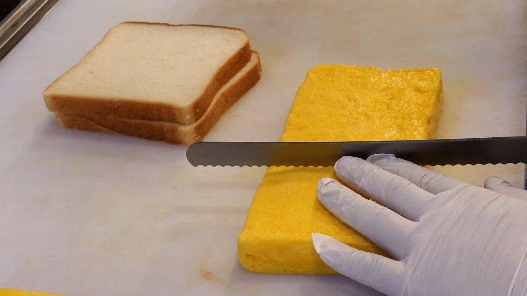 오믈렛 베이컨 토스트 omelet bacon toast / korean street food