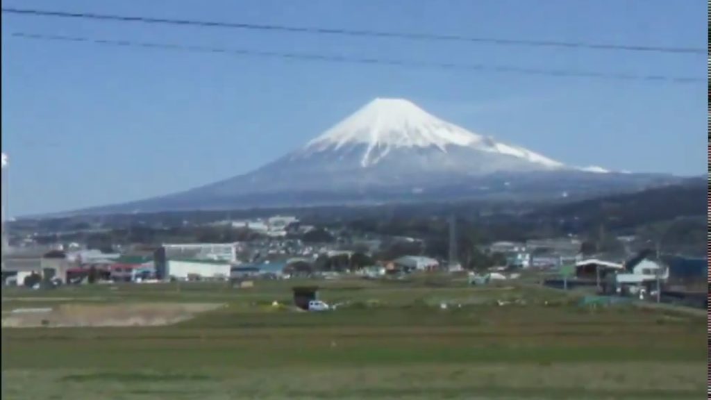 Riding the Bullet Train past Tokyo & Mt Fuji