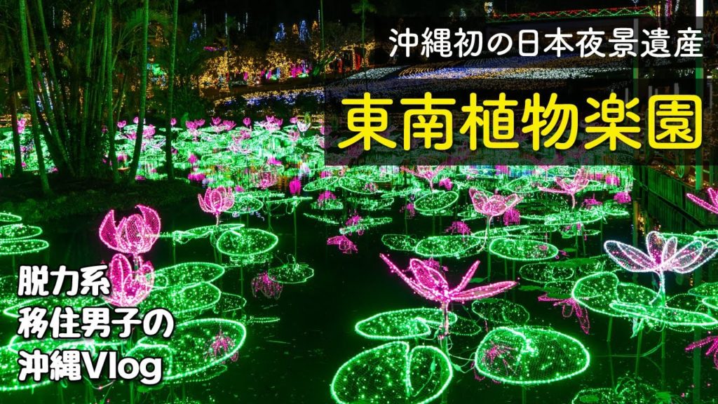 【沖縄初の夜景遺産】東南植物楽園「ひかりの散歩道」の魅力が詰まった1分動画【イルミネーション】