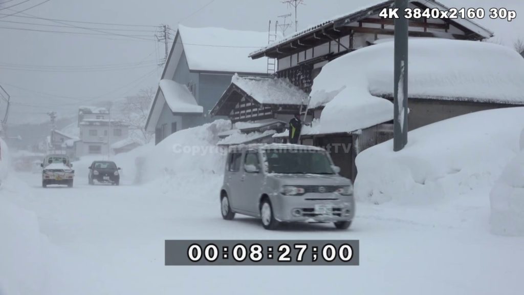Extreme Snow Winter Weather Japan 2017 /18 4K Stock Footage Reel
