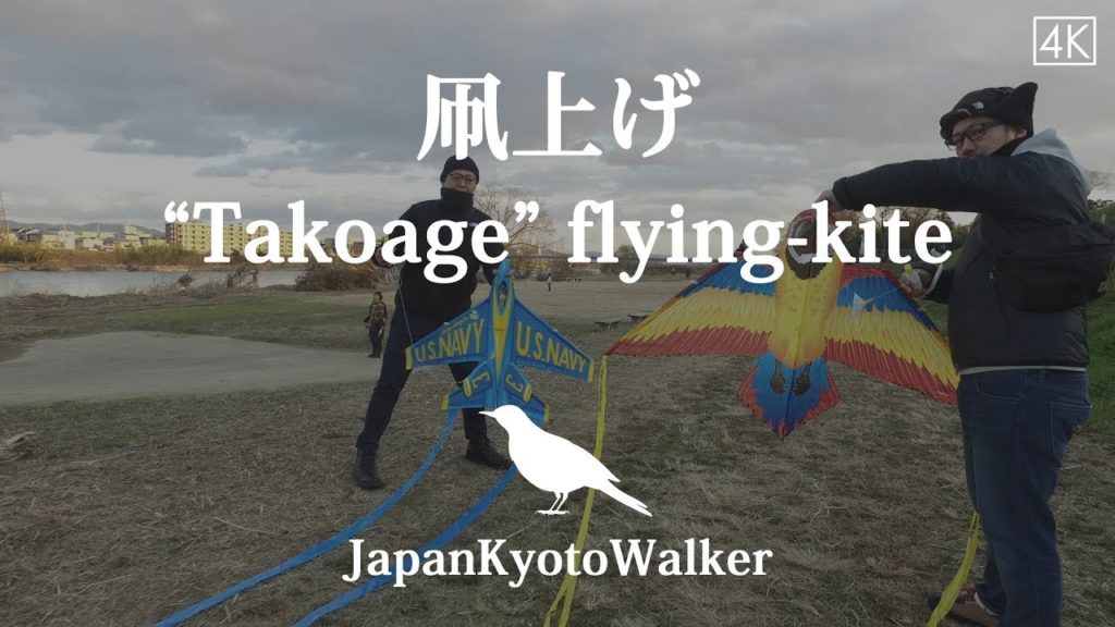 日本の正月 || 凧上げ Takoage flying-kite (日本, 京都, 観光, trip, sightseeing) - Japan Kyoto Walker