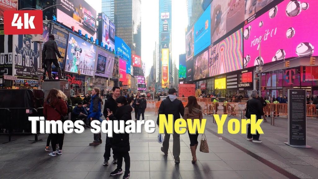 Times Square Walk | New York City [4K].