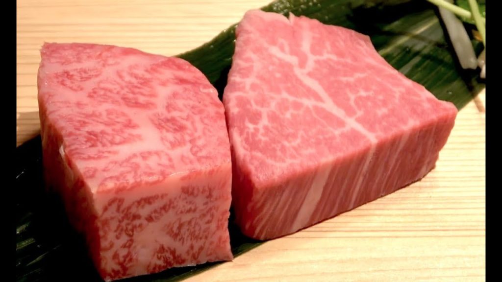 Japanese Wagyu Steak - Japanese food. Satisfying street food. Beef steak in Japan)