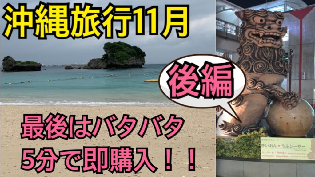 沖縄旅行11月後編・最後は５分で買っちゃった