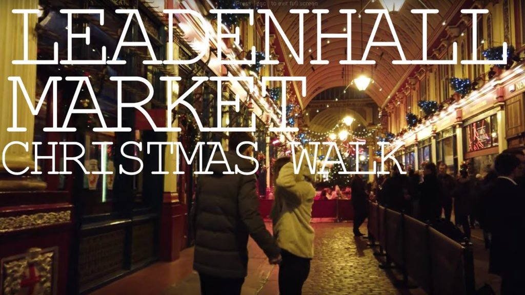 [4K LONDON] Walking  tour Leadenhall Market Christmas