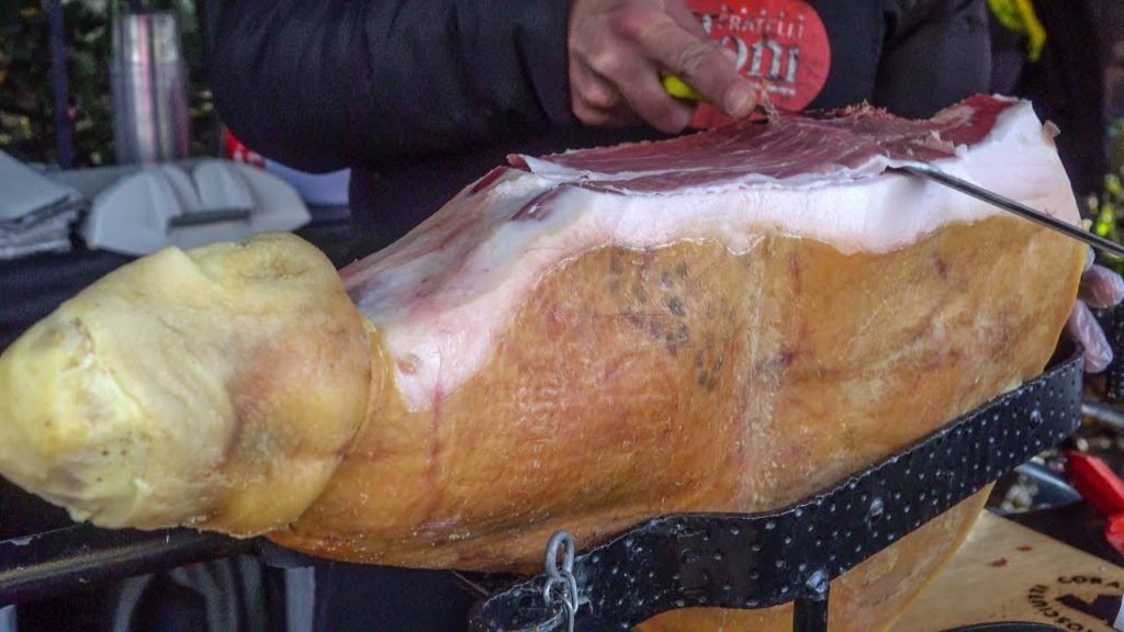 Italian Parma Ham, Hand Cutting and Preparation. London Street Food