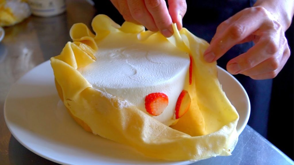 Japanese food - CREAM CREPE Christmas cake Okinawa Japan