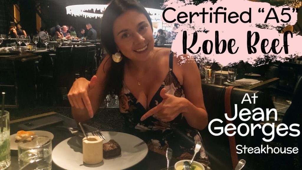 Trying Kobe beef for the first time at Jean Georges Steakhouse Las Vegas!