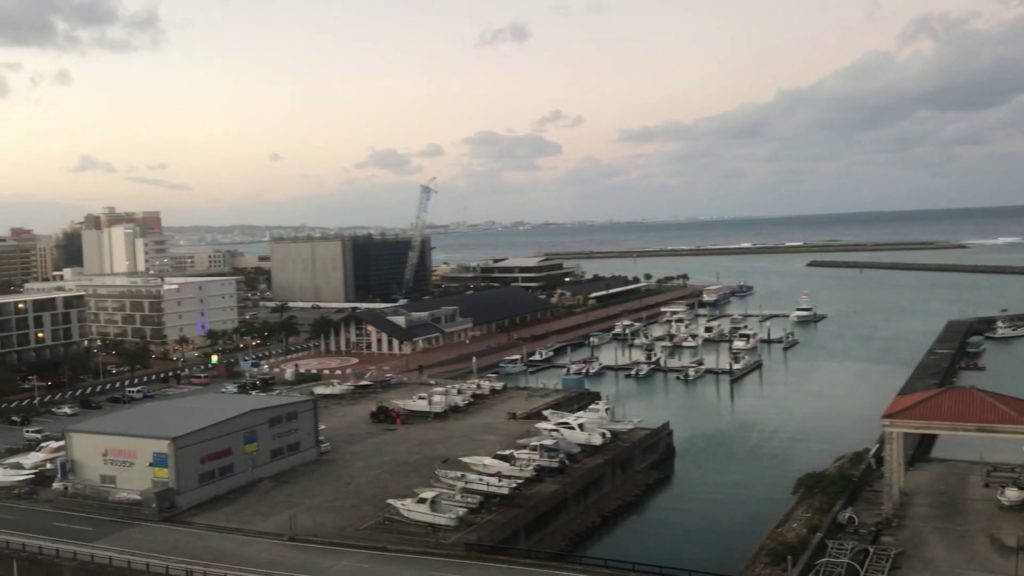 The View From Family Suite Room on 9th Top Floor of this Hotel Rana at AM7:00 8th December 2019.　北谷