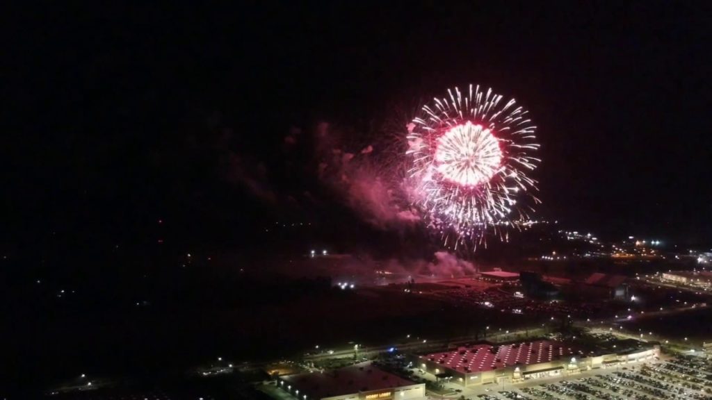 The Fourth of July over Texas