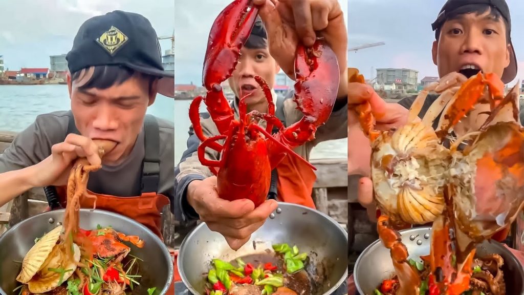 Fisherman eating delicious seafood eating show Ep:3