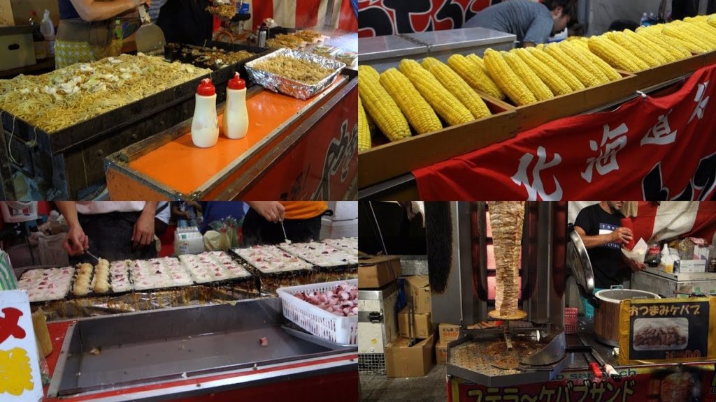 Japanese Street Food at the Hakozakigu Hojoya Festival - Yakisoba 筥崎宮放生会の焼きそば…