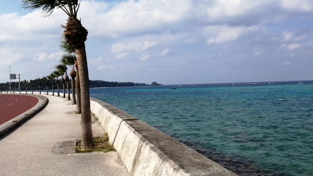 沖縄 恩納村 仲泊の海景色　（Nakadomari sea view, Onna village, Okinawa）