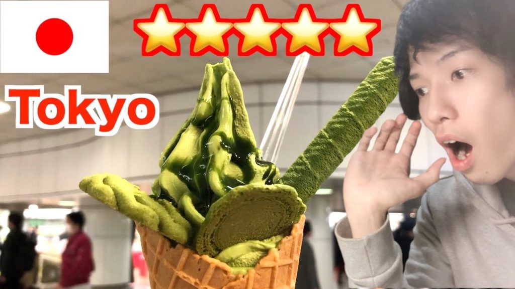 【Trip to Tokyo】Awesome GREEN TEA ICE CREAM - Japanese Street  Food