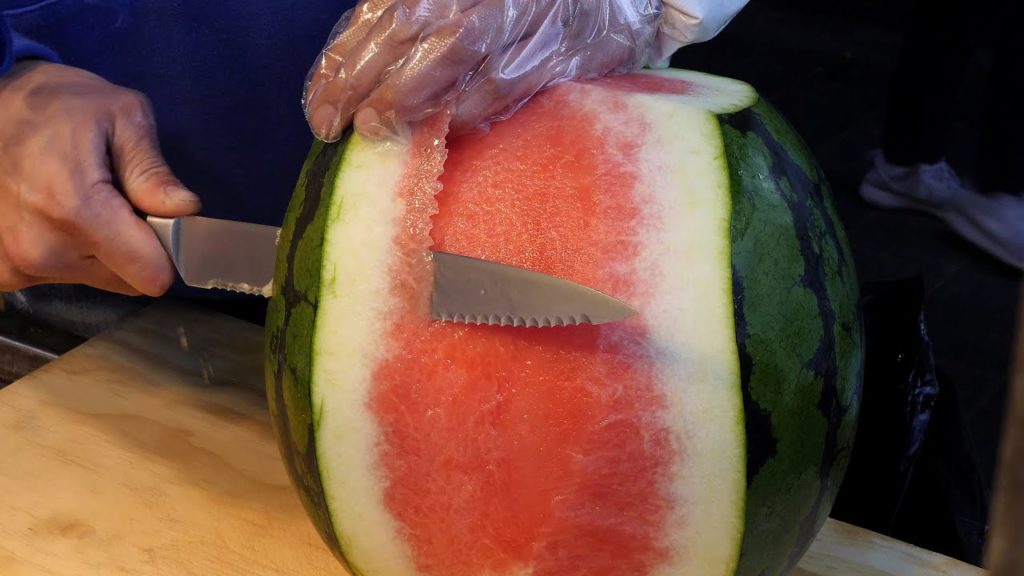 명동 과일 자르기 korean style ninja fruit cutting skill / korean street food