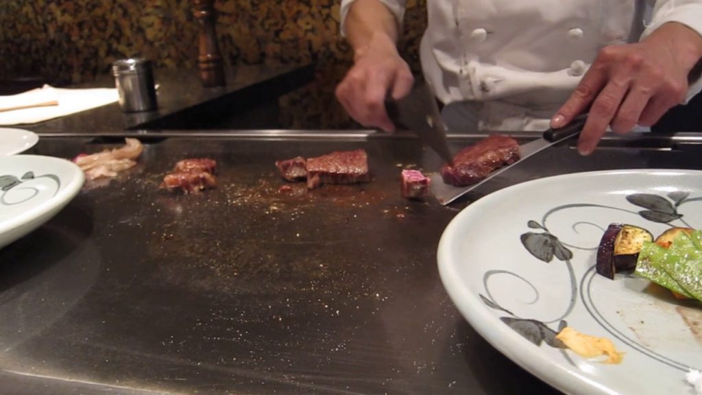 Japan trip -Japanese food  -  teppanyaki Kobe beef.