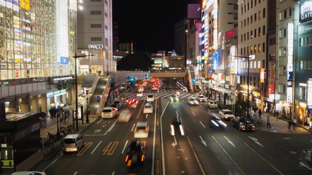 夜の仙台 タイムラプス Night View in SENDAI