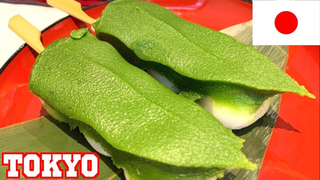 【Travel Tokyo】GREEN TEA RICE DUMPLING - Japanese Street Food
