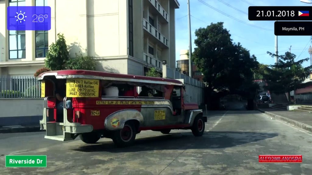Driving through Metro Manila (Philippines) from Quezon City to Manila 21.01.2018 Timelapse x4