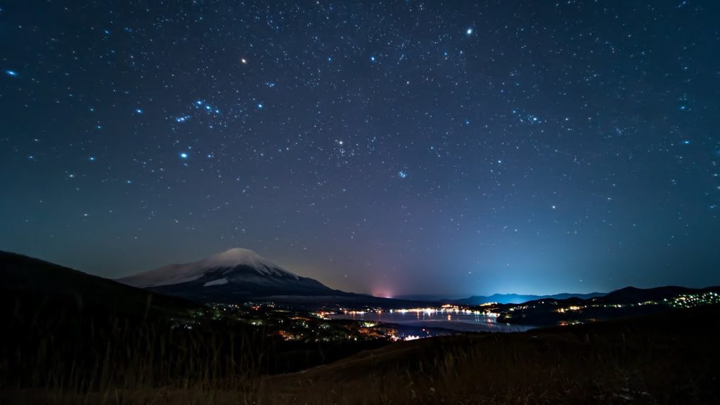 富士山 / Mt. Fuji Landscape  2019 Time Lapse  4K  ～ 山中湖編 / 富士に沈むオリオン座 ～