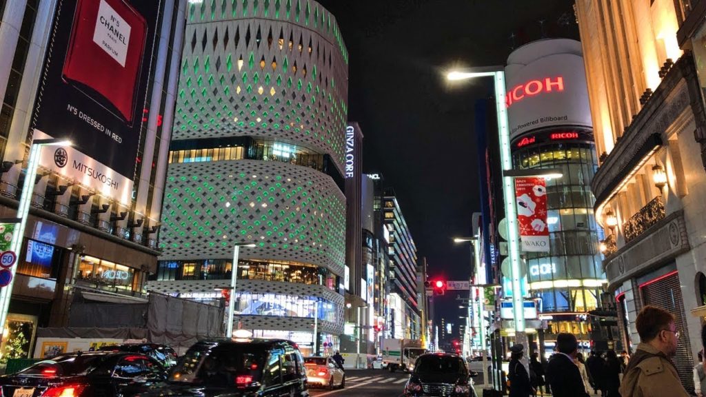 Christmas colored Tokyo Ginza - 4K UHD