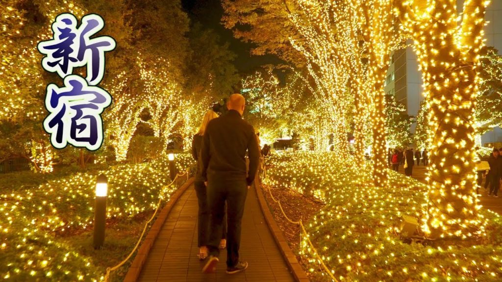 TOKYO【Christmas Lights】Shinjuku Station 2019. #4k