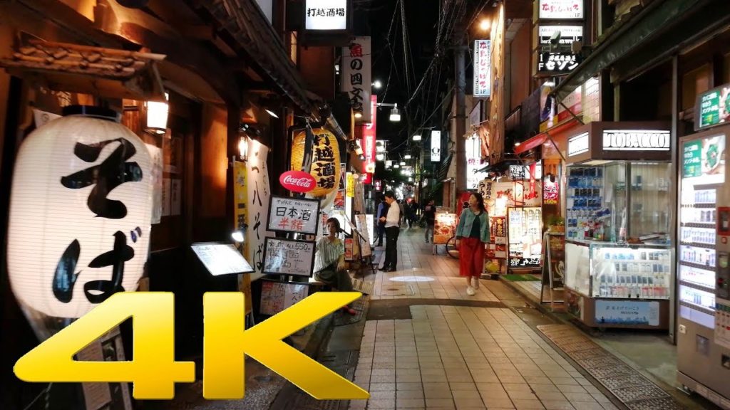 Night Walking Tour - Nakano 中野, Tokyo. DJI Osmo Mobile 2, 4K UHD