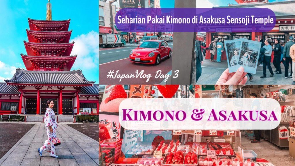 Pakai Kimono di Sensoji Temple dan Makan Ramen Halal, Asakusa Tokyo | #JapanVlog Day 3