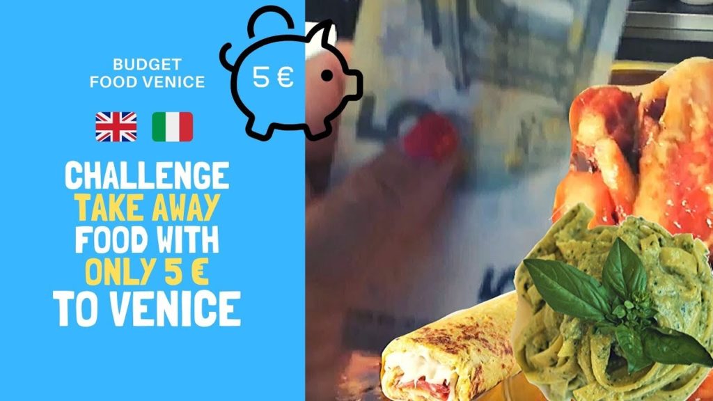 BUDGET  food VENICE: CHALLENGE Take away with ONLY 5€ - street food - ITA/UK