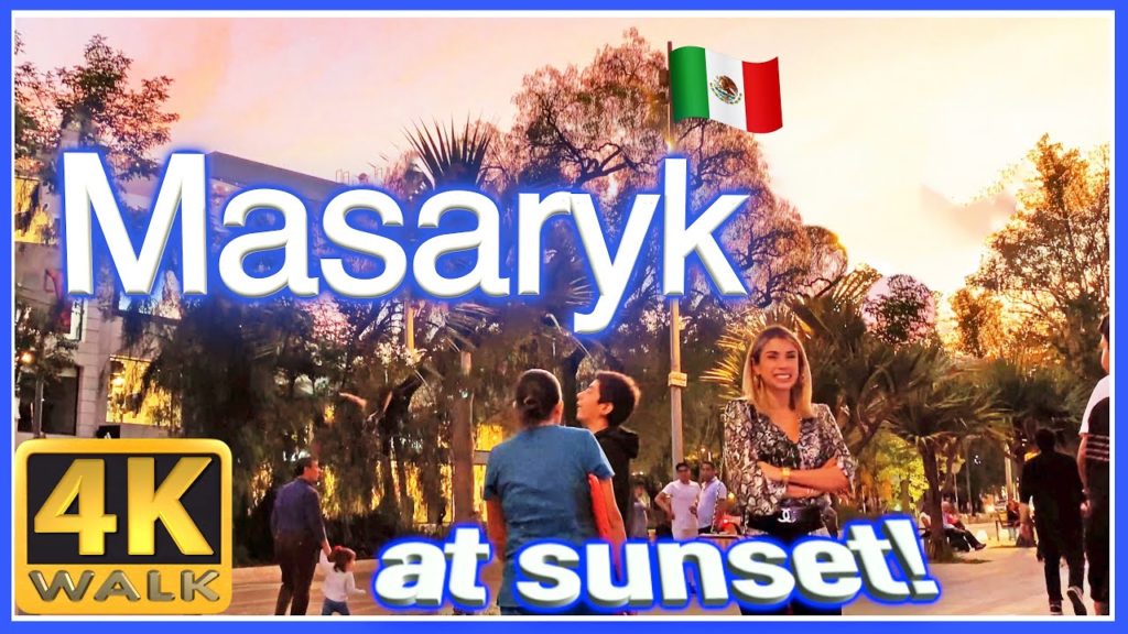 【4K】WALK MASARYK at sunset MEXICO CITY CDMX Luxury Shopping