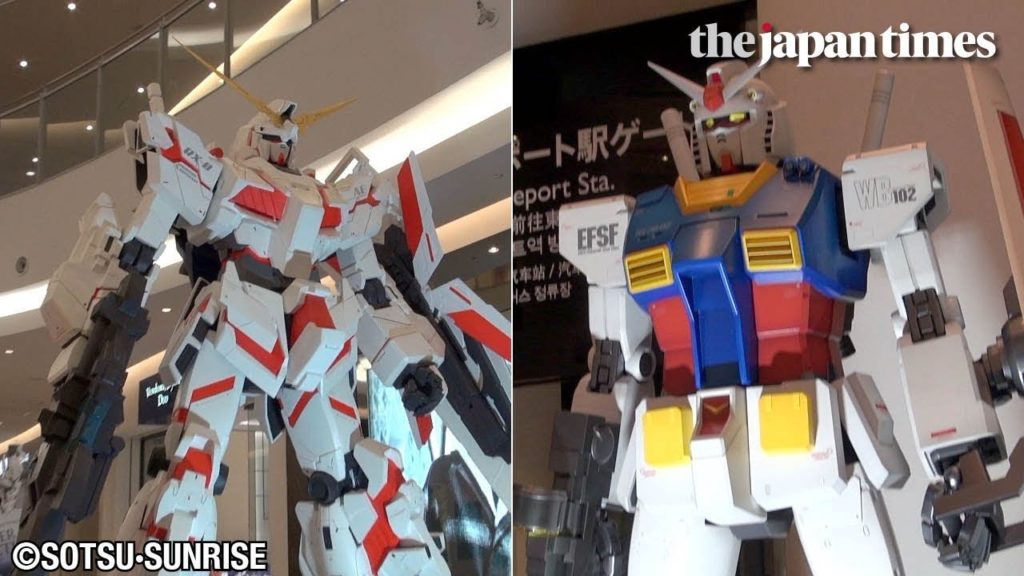 Gundam docks at Tokyo Japan