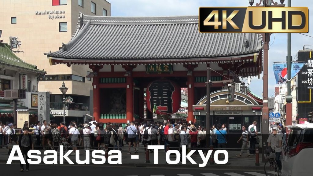[4k] Walk around Asakusa Shrine and Nakamise Dori in Tokyo